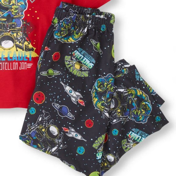 The Children's Place Boys 2PC MONSTER Space Pajama Set Flame Resistant S… - Picture 6 of 7